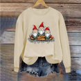thumbnail image 6 of Oalirro Christmas Sweatshirts for Women Long Sleeve Graphic Dressy Womens Top Merry Christmas Print Khaki Round Neck Top, XS, 6 of 6
