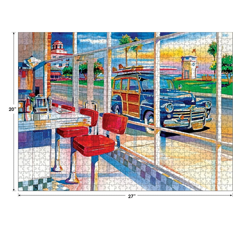 Cra-Z-Art California Dreams 1000-Piece Diner Hangout Jigsaw Puzzle