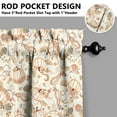 thumbnail image 5 of Rod Pocket Kitchen Curtain Set 3-Piece, 27.5x36 Inch Valance & Tier Drapes, Polyester Pongee Cafe Curtains for Living Room, Bathroom, Farmhouse Rustic Country Window Treatments., 5 of 6