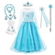 thumbnail image 1 of Vestidos de princesa Elsa Anna de Disney, vestido de malla con lentejuelas para niñas, disfraces de Reina de la nieve de Frozen, vestidos de fiesta de cumpleaños y Carnaval, 1 of 5