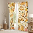 thumbnail image 3 of jejeloiu Capybara Animals Lovers Curtains Pack of 2 (42x84 Each),Sweet Cake Ice Cream Curtains Blackout For Girls Teens, 3 of 6
