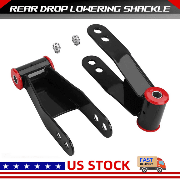 2 Rear Drop Shackles Kit fit for Chevy Silverado 1500 GMC Sierra 1500 Ford F-150.