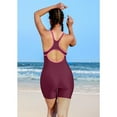thumbnail image 4 of Alove Womens Quick-drying Athletic Boyleg Swimwear One Piece Sporty Swimsuits with Pockets Racerback Modest Bathing Suit, 4 of 7