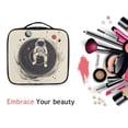 thumbnail image 6 of FORMRS Travel Makeup Bag Large Capacity Train Case Cosmetic Organizer with Adjustable Dividers, Beige Astronaut Space, 6 of 8