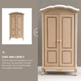 thumbnail image 1 of CTIRCHIU 1Pack Wooden Tiny Closet Khaki Miniature Wardrobe Rectangular Design for Home Decoration and Props, 1 of 8