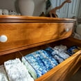 thumbnail image 3 of Bee Neat Closet Organization with Acrylic Clear Shelf Dividers - Closet Shelf Organizer for Clothes, Towels, Sweaters, Purses, and Books - Shelf Separators - 2 Pack (8" Tall 11 ⅝" Deep), 3 of 8