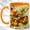 Orange, variant on Amber Acorn Coffee Mug, Fall Nature Mug, Ceramic 11 oz