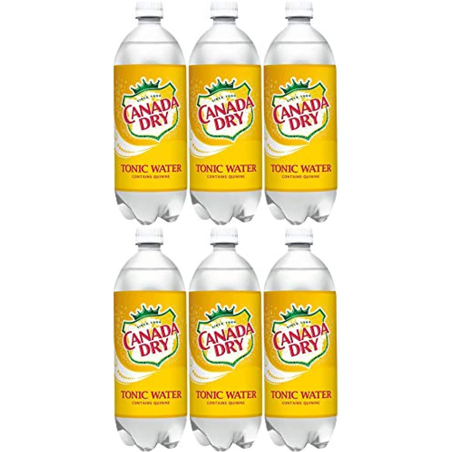 Canada Dry Tonic Water, 33.8 Fl Oz Bottle (Pack Of 6, Total 202.8 Fl Oz