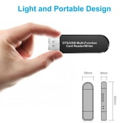 USB SD Card Reader, TSV Micro USB 2.0 OTG Adapter Memory Card Reader for SD/Micro SD/TF/SDXC/SDHC/MMC/RS-MMC/Microsdhc/Microsdxc, Camera Flash Card Reader Support Windows, Linux, Mac OS, Android