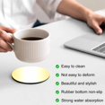 thumbnail image 4 of Yellow Ombre Coasters Set of 4, Modern Gradient Abstract Art Absorbent Coasters for Drinks, Coaster for Bar Office Dining Coffee Table Accessories Decor, Non Slip Round Desk Coaster, 4 of 9