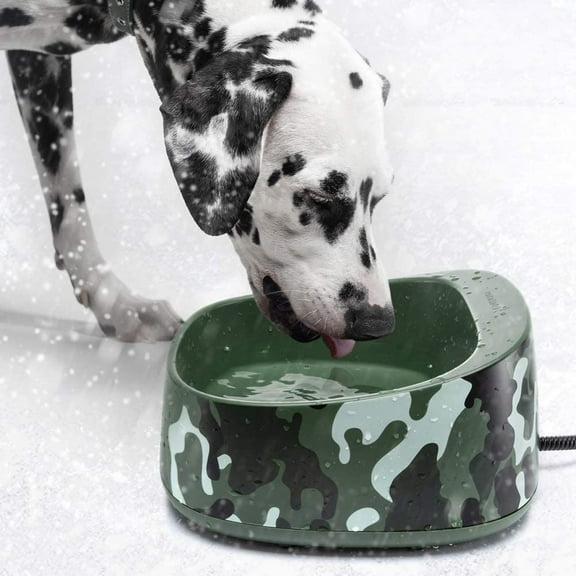 Petfactors Heated Pet Bowl, Outdoor 1-Gallon Pet Thermal Water Bowl, Dog Cat Heated Water Bowl with 69 Inch Chew Resistant Cord and Waterproof ON/Off Switch