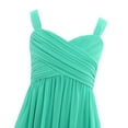thumbnail image 5 of iiniim Little Big Girls Sleeveless Chiffon Flower Girl Junior Bridesmaid Long Dress Mint Green 16, 5 of 7