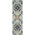 thumbnail image 3 of SAFAVIEH Blossom Naomh Geometric Wool Area Rug, Blue/Multi, 4' x 6', 3 of 6