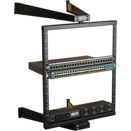 Pivoting Wall Mount Rack - Tripp Lite SmartRack 12U Flat-Pack Wall-Mount Pivoting Open Frame Rack