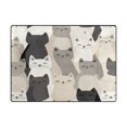 thumbnail image 5 of Yayeee Area Rugs for Living Room 5.2'x4' Non Slip Washable Bedroom Floor Carpet, Beige Cute Cats, 5 of 6