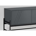 thumbnail image 3 of Tv Stand, 60 Inch, Console, Media Entertainment Center, Storage Cabinet, Living Room, Bedroom, Grey Laminate, Black Metal, Contemporary, Modern, 3 of 10