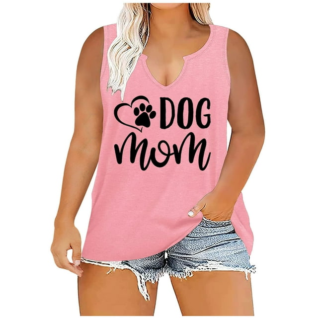 Birdeem Women Oversize Summer Women Printed Color Dots V Neck Tank Sleeveless Tee Plus Tops
