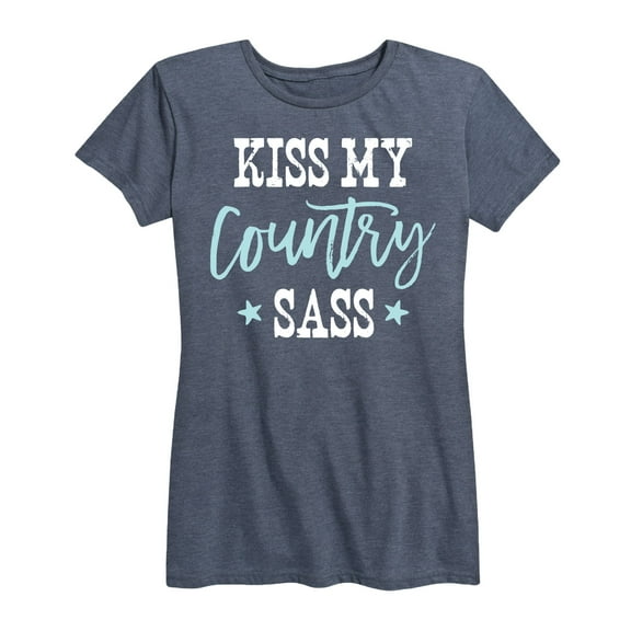 Country Casuals - Kiss My Country Sass - Women's Short Sleeve Graphic T-Shirt