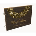 thumbnail image 7 of Darling Souvenir Personalized Engraved Laser Cut Wedding Guest Book Wooden Cover Sign-in Book Registry Guestbook Scrapbook-Q3, 7 of 7