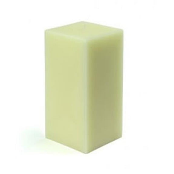 CPZ-139-12 3 x 6 in. Ivory Square Pillar Candle -12pcs-Case - Bulk