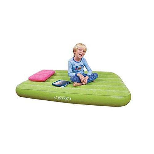 Green/Orange Intex Cozy Kidz Inflatable Air Bed w/Contrasting Color Pillow