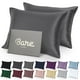 thumbnail image 1 of Bare Home Juego de Fundas de Almohada de Satén - Fundas de Almohada de Lujo - Suaves y Lisas - Transpirables - Cierre Tipo sobre - Estándar, Gris, 1 of 8