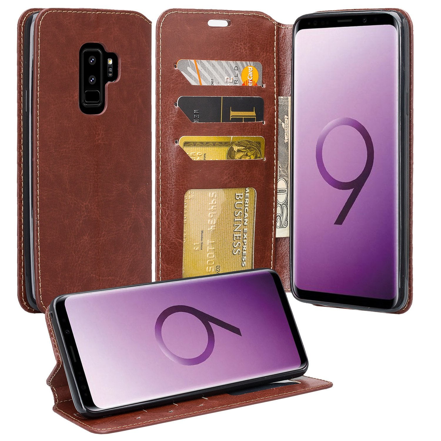 Galaxy S9 Case, For Samsung Galaxy S9 Phone Cases, [Kickstand] Pu