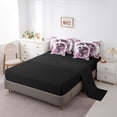 thumbnail image 5 of Erosebridal Teens Magical Dragon Twin Bedding Sets 7-Piece,Boys Girls Chic Floral Roses Bedding Comforter Set,Black Pink,Black Reversible, 5 of 6