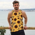 thumbnail image 6 of Pofeuu Artistic Zebra Print Sunflower Print Men's Workout Tank Tops Sleeveless Muscle Gym Shirt Quick Dry-4X-Large, 6 of 7