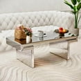 thumbnail image 2 of 47 Inches Luxury Mirror Coffee Table | Easy 2-Step Assembly, Light Luxury, 2 of 7