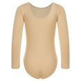 thumbnail image 2 of Xnihocha Girls' Team Basics Long Sleeve Leotard Fleece Lined Ballet Bodysuit Gymnastic Training Round Neck 130, 2 of 7