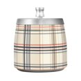 thumbnail image 7 of Yayeee Ashtray with Lid for Cigarette Smokeless Stainless Steel Home Ash Holder, Beige Plaid Pattern, 7 of 7