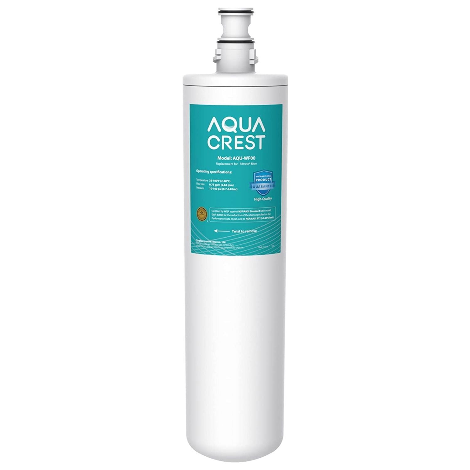 AQUACREST 3US-PF01 Replacement for Filtrete Adavanced 3US-PF01 Undersink  Water Filter