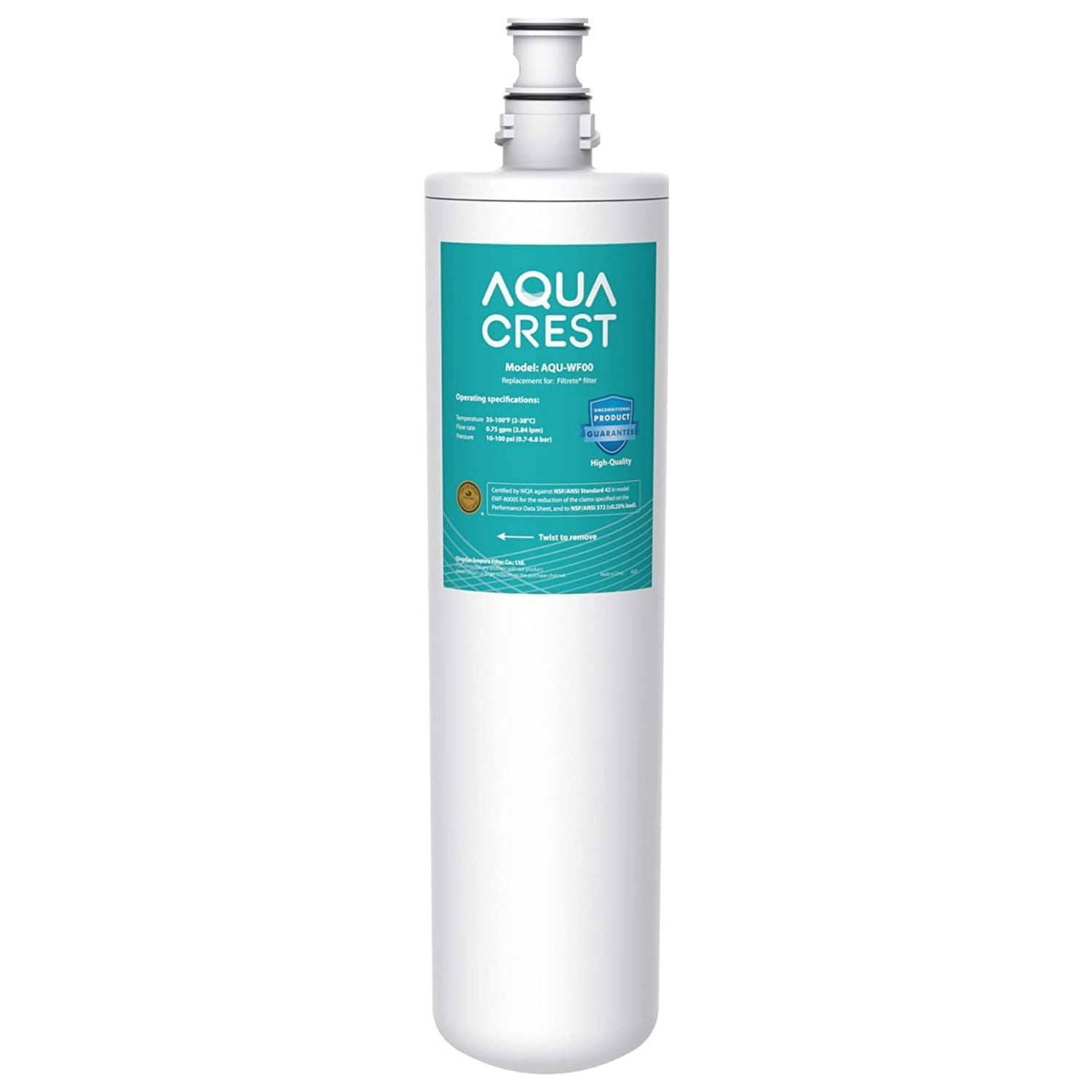 Filtro Acqua Sotto Lavello AQUA CREST 3US-AF01 - Ricambio Certificato NSF 42