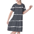 thumbnail image 1 of RXIRUCGD 2025 Vêtements d'Été pour Enfants 3-12 Ans Mode Imprimée Pyjama Rêveur Mi-Mollet Chemise de Nuit, 1 of 5