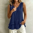 thumbnail image 6 of ZGRBOU Layered Ruffled Tank Tops for Women Summer V Neck Sleeveless Pleated Shirts Casual Loose Flowy Boho Tunic Tops, 6 of 7