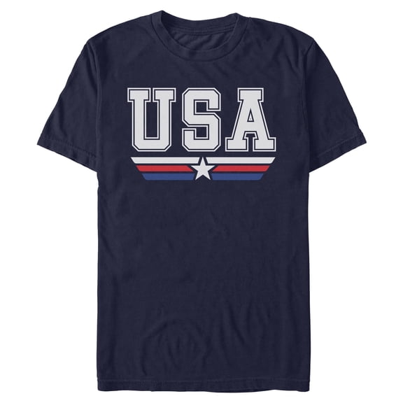 Mens Lost Gods Tricolor USA Star and Stripes T Shirt