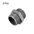 thumbnail image 2 of Conector de tubo hexagonal de plástico G1-1/2 macho Uxcell gris 2 unidades, 2 of 3