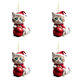 thumbnail image 1 of Gato Navidad lindos adornos colgantes acrílico árbol coche colgante decoraciones (H), 1 of 2