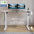 thumbnail image 4 of bilbil Bureau Debout Électrique à Hauteur Réglable de 55 x 24 Pouces, Bureau Debout pour Bureau à Domicile Intelligent - Réglages de Mémoire - Dessus Solide - Construction à Double Poutre - Technologie Anti-Collision, 4 of 4