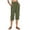 Army Green, variant on Stretchy Pants for Women Women Fashion Solid Color Flax Elastic Long Pants Beach Leisure Trousers, Size XXL
