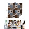 thumbnail image 4 of Blue Checkered Cabin Cloth Napkins Set of 8 Reusable Dinner Napkins, Farmhouse Forest Brown Buffalo Plaid Cocktail Napkin Washable Table Napkins for Wedding/Holiday Party/Baby Shower 20"x20", 4 of 7