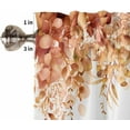 thumbnail image 5 of Orange Eucalyptus Leaves Curtain Valance for Windows/Living Room/Kitchen/Bathroom/Farmhouse, Short Rod Pocket Tier Curtain Window Treatment, 1 Panel 54 x 18 Spring Floral Summer Botanical, 5 of 6