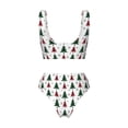 thumbnail image 5 of Daiia Buffalo Plaid Christmas Trees Women's Bikini Set Two Piece Swimsuit High Waisted Bikini Adjustable Straps Bikini Perfect for Beach, Pool, and Summer Vacation-X-Large, 5 of 9
