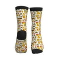 thumbnail image 3 of Crew Socks for Women Men, Bees And Honey 1  Moisture Running Athletic Football Striped Socks Cushion Tube Socks, 3 of 7