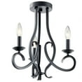 thumbnail image 2 of Ania 3-Light Traditional Chandelier in Brushed Nickel, 2 of 7
