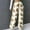 White, variant on Women's Fuzzy Plush Pajama Pants Elastic Waist ankle strap Teddy bear print Bottoms Lounge long Pants Gray