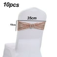 thumbnail image 2 of Pack Of 10 Chair Sashes Sequin Decorative Sequins Decor For Romantic Wedding Party Home Chair Cover Decorations -Style 1, 2 of 5
