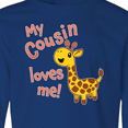 thumbnail image 4 of Inktastic My Cousin Loves me- cute giraffe Long Sleeve Youth T-Shirt, 4 of 5