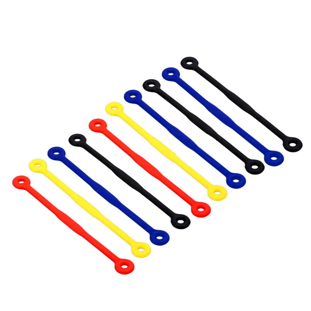 POWERTI 10Pcs Tennis Damper Silicone Tennis Racket Vibration Absorbing Shock Reducing Strips